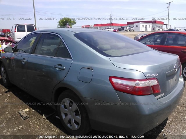 4T1BE46K08U781161 - 2008 TOYOTA CAMRY CE/LE/XLE/SE BLUE photo 3