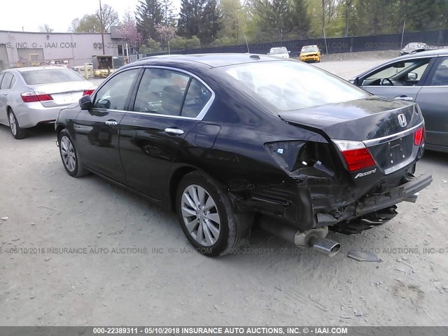 1HGCR3F88EA037382 - 2014 HONDA ACCORD EXL BLACK photo 3