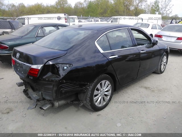 1HGCR3F88EA037382 - 2014 HONDA ACCORD EXL BLACK photo 4