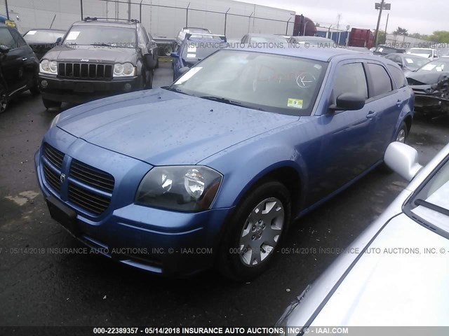 2D4FV47T97H794671 - 2007 DODGE MAGNUM SE BLUE photo 2