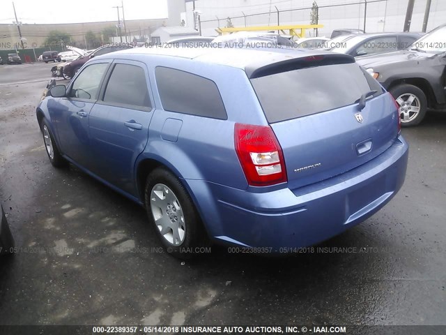 2D4FV47T97H794671 - 2007 DODGE MAGNUM SE BLUE photo 3