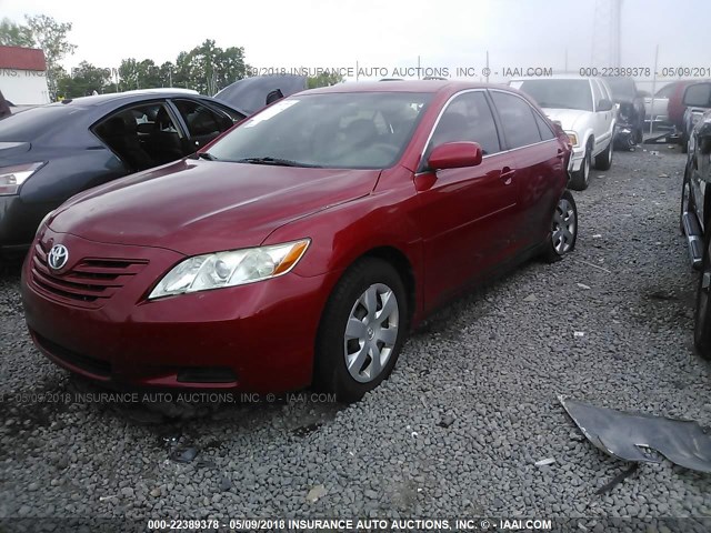 4T1BE46K47U049999 - 2007 TOYOTA CAMRY NEW GENERAT CE/LE/XLE/SE RED photo 2