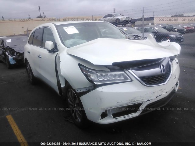 5FRYD3H44EB017231 - 2014 ACURA MDX TECHNOLOGY WHITE photo 1