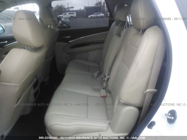 5FRYD3H44EB017231 - 2014 ACURA MDX TECHNOLOGY WHITE photo 8