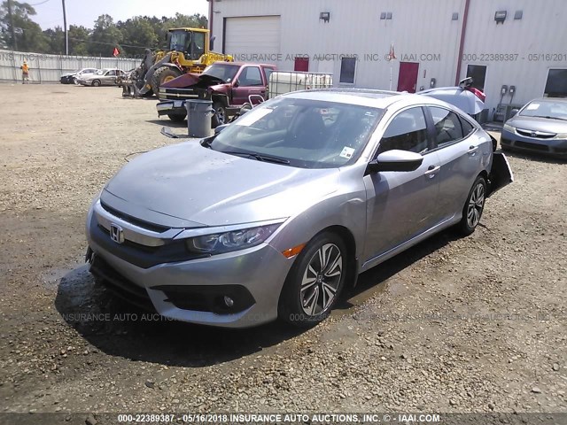 19XFC1F76HE015729 - 2017 HONDA CIVIC EXL SILVER photo 2