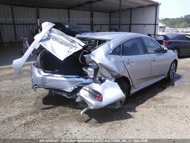 19XFC1F76HE015729 - 2017 HONDA CIVIC EXL SILVER photo 4