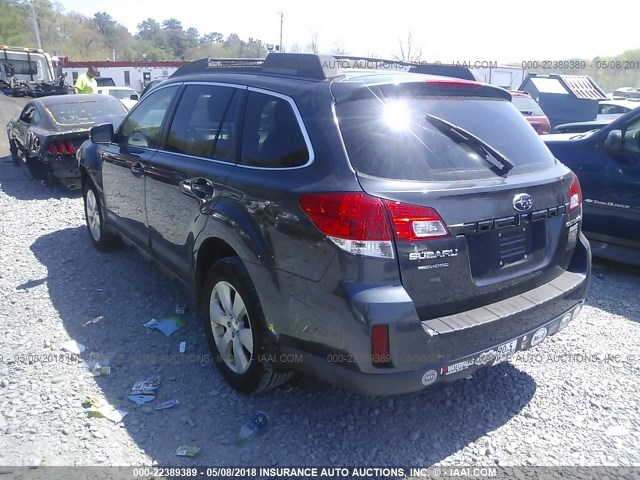 4S4BRBGC7A3354894 - 2010 SUBARU OUTBACK 2.5I PREMIUM BLUE photo 3