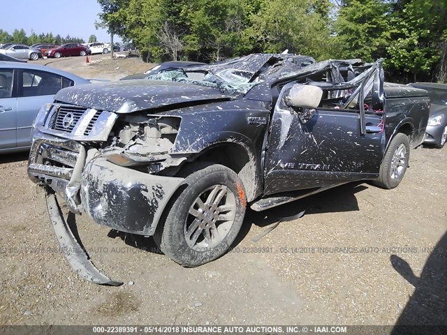 1N6BA0EC6EN503032 - 2014 NISSAN TITAN S/SV/SL/PRO-4X GRAY photo 2