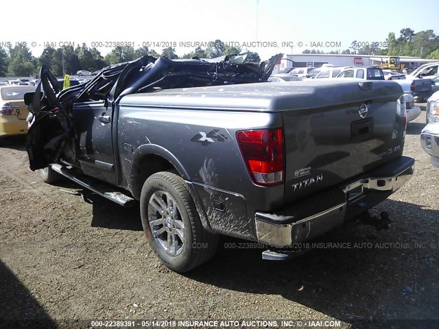 1N6BA0EC6EN503032 - 2014 NISSAN TITAN S/SV/SL/PRO-4X GRAY photo 3