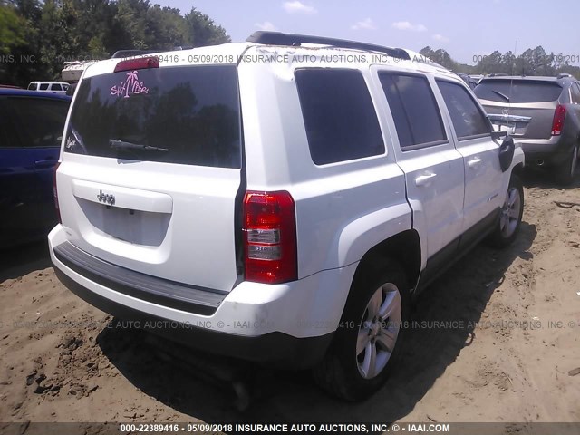 1C4NJPBB8CD580024 - 2012 JEEP PATRIOT SPORT WHITE photo 4