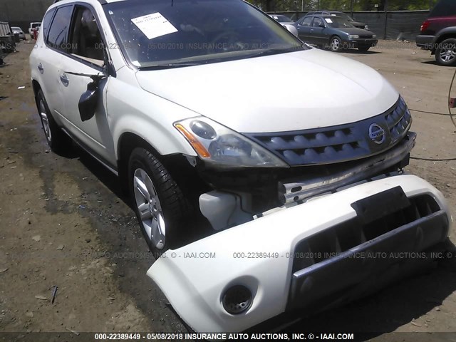 JN8AZ08W27W601523 - 2007 NISSAN MURANO SL/SE/S WHITE photo 6