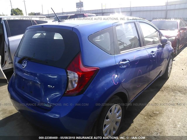 3N1CE2CP2GL373818 - 2016 NISSAN VERSA NOTE S/S PLUS/SV/SL/SR BLUE photo 4