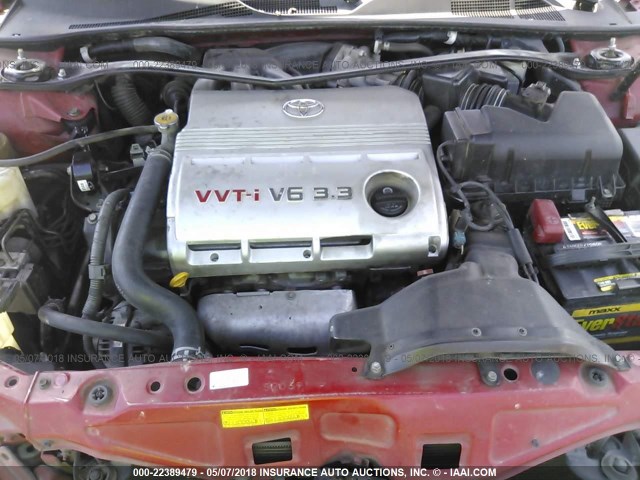 4T1FA38P64U029247 - 2004 TOYOTA CAMRY SOLARA SE/SLE წითელი ფოტო 10