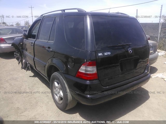 4JGAB54E4YA157453 - 2000 MERCEDES-BENZ ML 320 BLACK photo 3