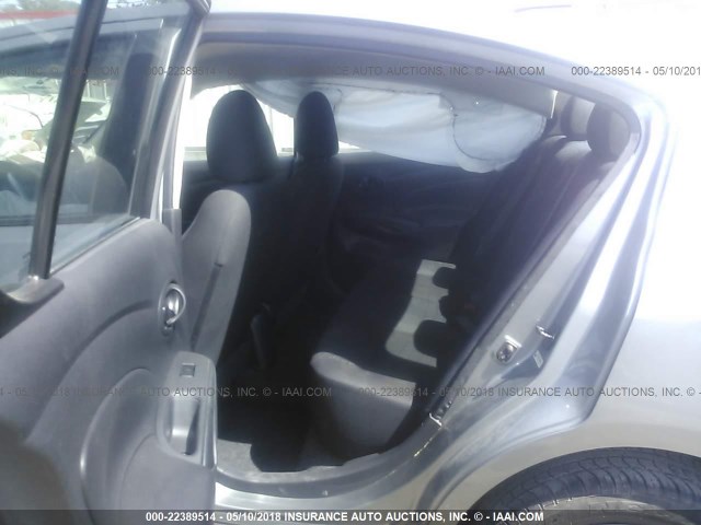 3N1CN7APXCL902992 - 2012 NISSAN VERSA S/SV/SL GRAY photo 8