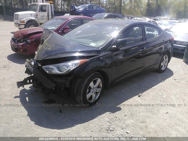 KMHDH4AE1DU755180 - 2013 HYUNDAI ELANTRA GLS/LIMITED BLACK photo 2