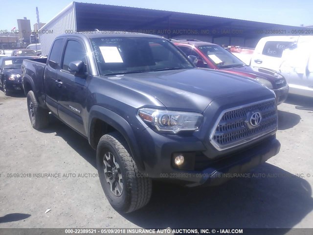 5TFSZ5AN8GX017300 - 2016 TOYOTA TACOMA ACCESS CAB/SR5/TRD SPT/OR GRAY photo 1