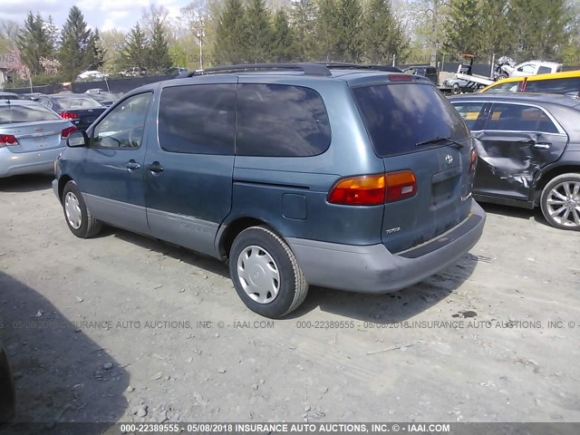 4T3ZF13C7YU212581 - 2000 TOYOTA SIENNA LE/XLE BLUE photo 3