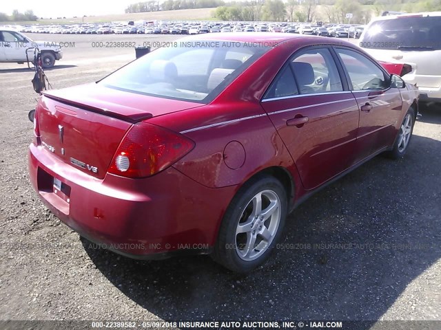 1G2ZG58N074223582 - 2007 PONTIAC G6 SE RED photo 4