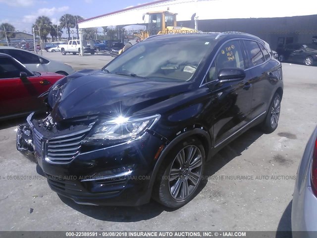 5LMCJ3B98FUJ40623 - 2015 LINCOLN MKC BLACK LABEL BLACK photo 2