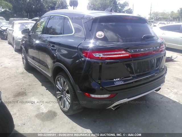 5LMCJ3B98FUJ40623 - 2015 LINCOLN MKC BLACK LABEL Черный фото 3