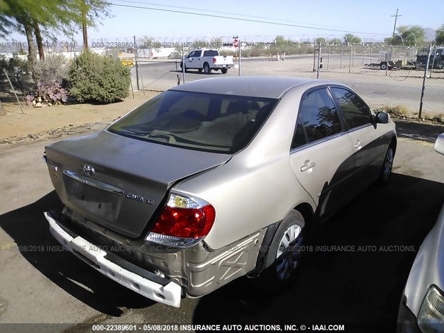 4T1BE30K45U521781 - 2005 TOYOTA CAMRY LE/XLE/SE ოქროსფერი ფოტო 4