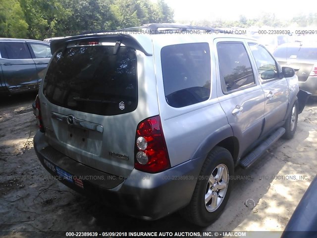 4F2YZ02Z65KM55628 - 2005 MAZDA TRIBUTE I SILVER photo 4