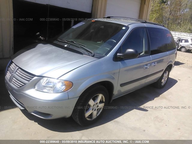 1D4GP45R96B629183 - 2006 DODGE CARAVAN SXT Light Blue photo 2