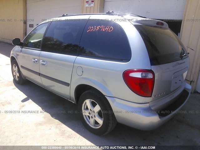 1D4GP45R96B629183 - 2006 DODGE CARAVAN SXT Light Blue photo 3