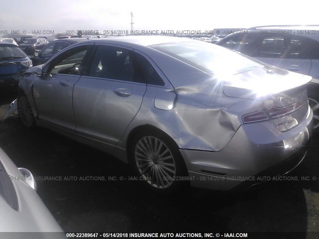 3LN6L5F99HR614413 - 2017 LINCOLN MKZ RESERVE ვერცხლისფერი ფოტო 3