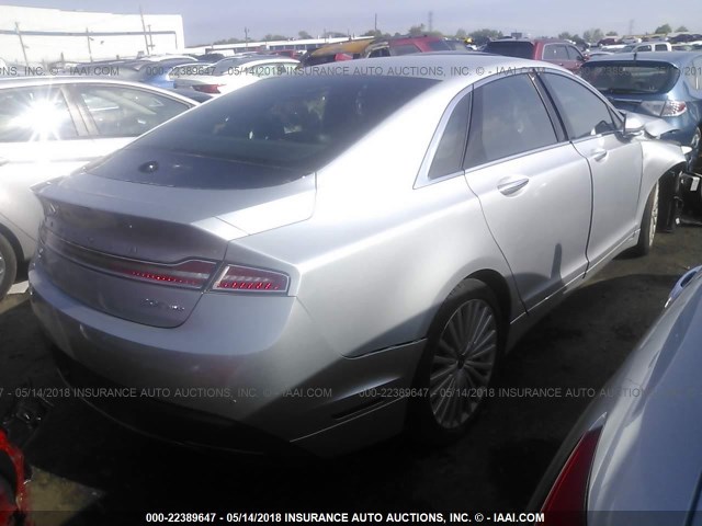 3LN6L5F99HR614413 - 2017 LINCOLN MKZ RESERVE ვერცხლისფერი ფოტო 4