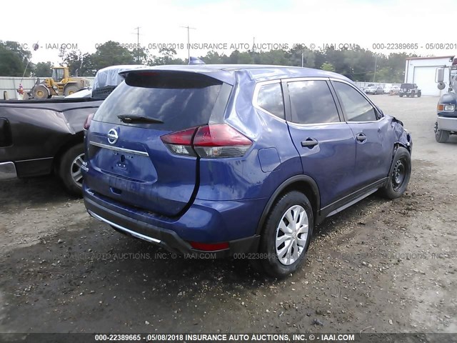 5N1AT2MT9JC707976 - 2018 NISSAN ROGUE S/SL BLUE photo 4