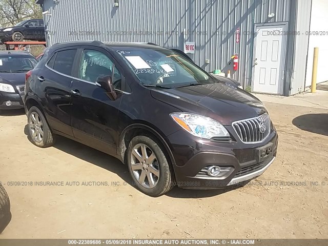 KL4CJHSB0EB785603 - 2014 BUICK ENCORE PREMIUM BROWN photo 1