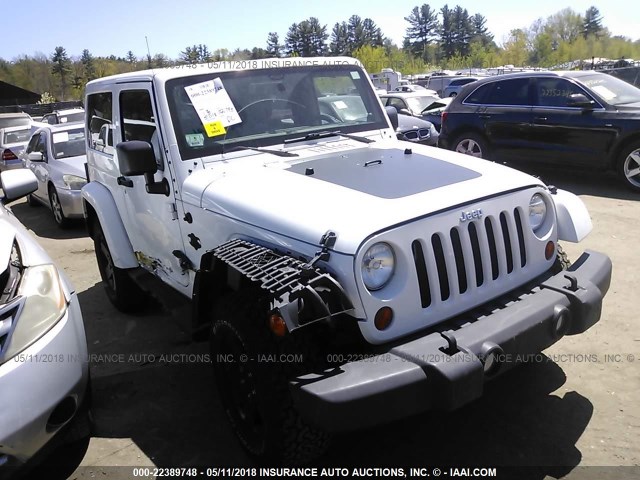 1C4AJWBG3CL181709 - 2012 JEEP WRANGLER SAHARA WHITE photo 1