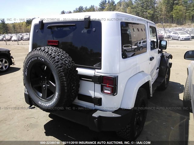 1C4AJWBG3CL181709 - 2012 JEEP WRANGLER SAHARA WHITE photo 4