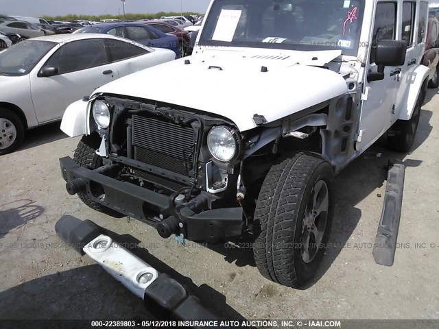 1C4BJWEG9GL182496 - 2016 JEEP WRANGLER UNLIMITE SAHARA WHITE photo 6