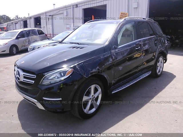 4JGDA5HB6JB021647 - 2018 MERCEDES-BENZ GLE 350 4MATIC BLACK photo 2