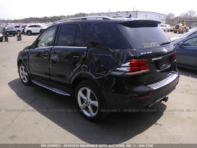 4JGDA5HB6JB021647 - 2018 MERCEDES-BENZ GLE 350 4MATIC BLACK photo 3