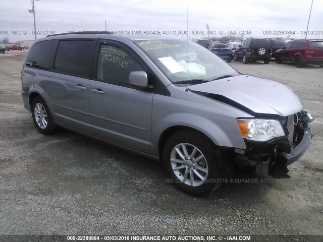 2C4RDGCG0FR550326 - 2015 DODGE GRAND CARAVAN SXT SILVER photo 1