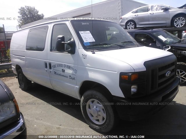 1FTSE34L98DB08475 - 2008 FORD ECONOLINE E350 SUPER DUTY VAN WHITE photo 1