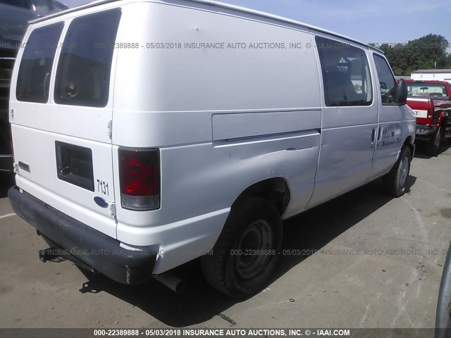 1FTSE34L98DB08475 - 2008 FORD ECONOLINE E350 SUPER DUTY VAN WHITE photo 4