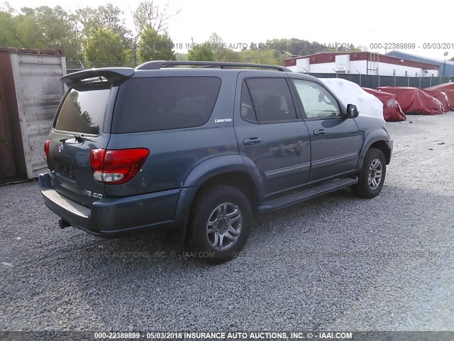 5TDBT48A07S281048 - 2007 TOYOTA SEQUOIA LIMITED BLUE photo 4
