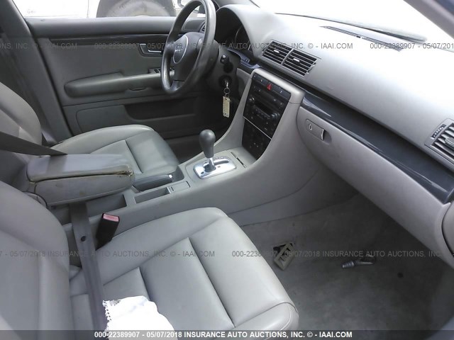 WAUJC68E43A243580 - 2003 AUDI A4 1.8T GRAY photo 5