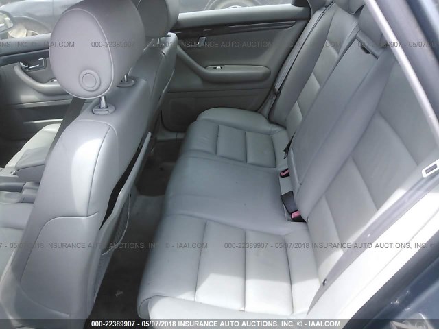 WAUJC68E43A243580 - 2003 AUDI A4 1.8T GRAY photo 8