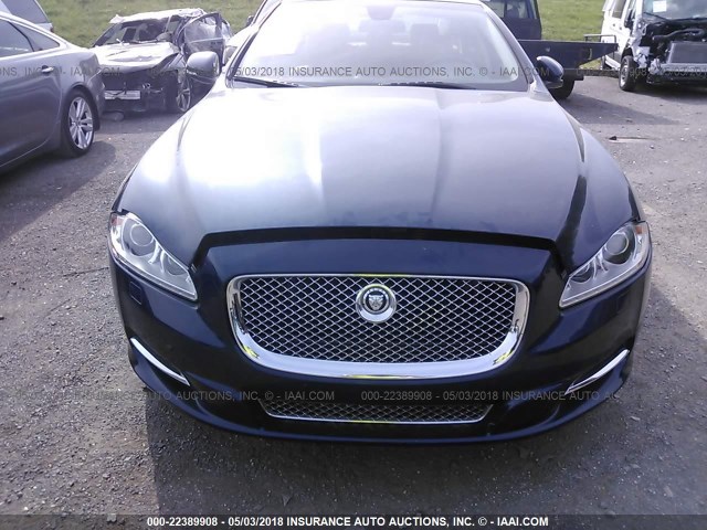 SAJWA2GB2BLV14669 - 2011 JAGUAR XJL BLUE photo 6