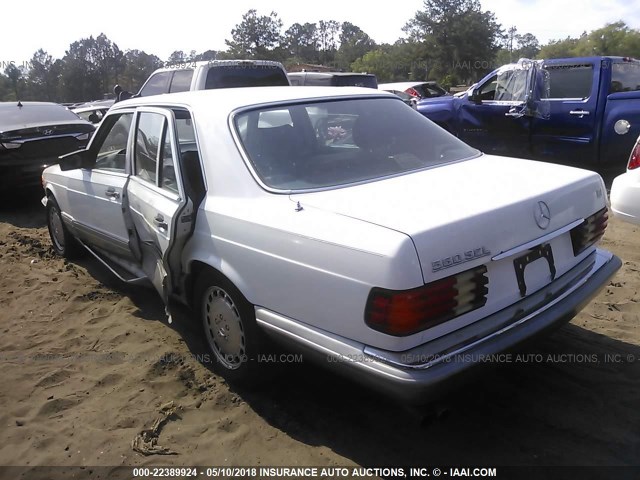 WDBCA39D7JA422732 - 1988 MERCEDES-BENZ 560 SEL WHITE photo 3