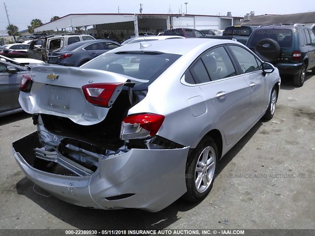 1G1BE5SM4H7237805 - 2017 CHEVROLET CRUZE LT SILVER photo 4