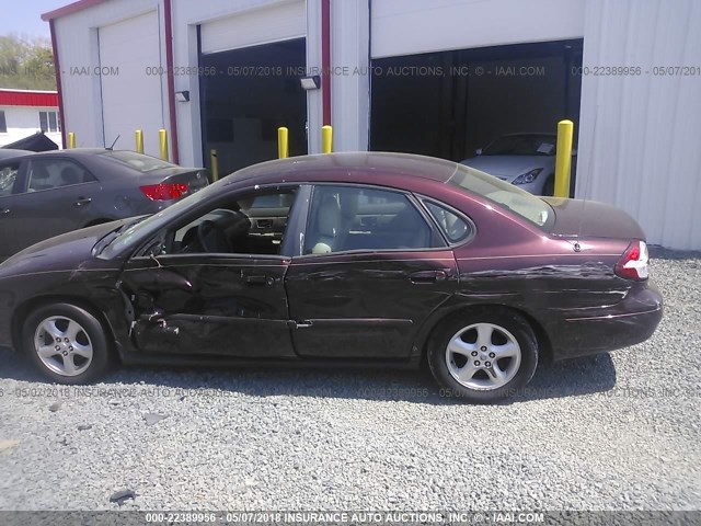 1FAFP55U91G116312 - 2001 FORD TAURUS SES BURGUNDY photo 6