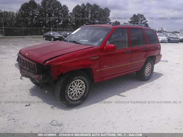 1J4GZ78Y5SC650008 - 1995 JEEP GRAND CHEROKEE LIMITED/ORVIS RED photo 2