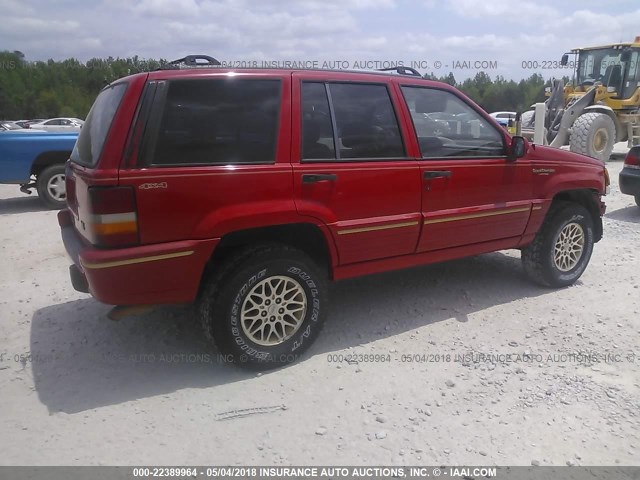 1J4GZ78Y5SC650008 - 1995 JEEP GRAND CHEROKEE LIMITED/ORVIS RED photo 4